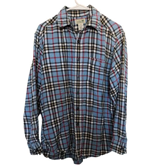 L.L. Bean Other - VINTAGE LL Bean Flannel Shirt Mens Medium Multicolored Plaid Button Up Cotton